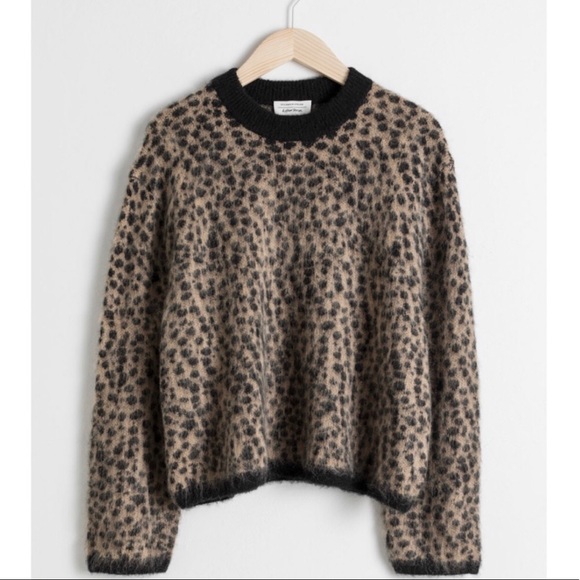 & Other Stories Sweaters - & Other Stories Wool Leopard-Print Sweater